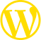 Icone logo WordPress jaune