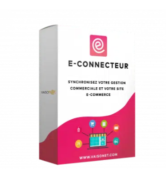 Visuel E-connecteur pour gestion commerciale Vaisonet