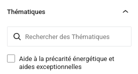 FAQtastic : screenshot Thématiques