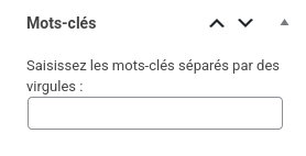 FAQtastic : screenshot Mots-clés