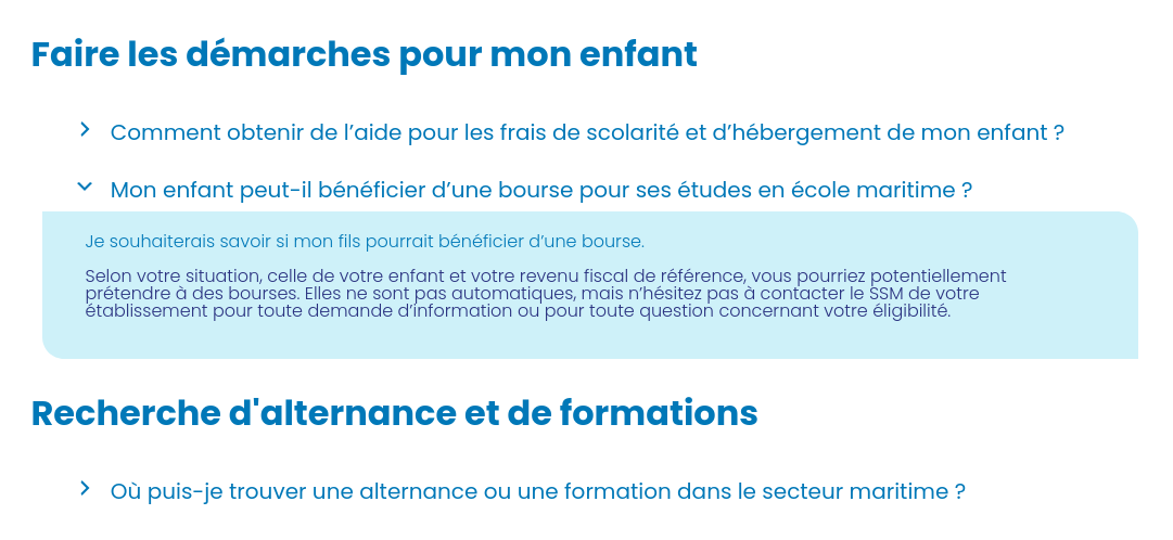 FAQtastic : aperçu front