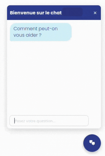 GIF : démo du chatbot de FAQtastic qui va chercher des questions dans la FAQ en fonction de la question de l'internaute